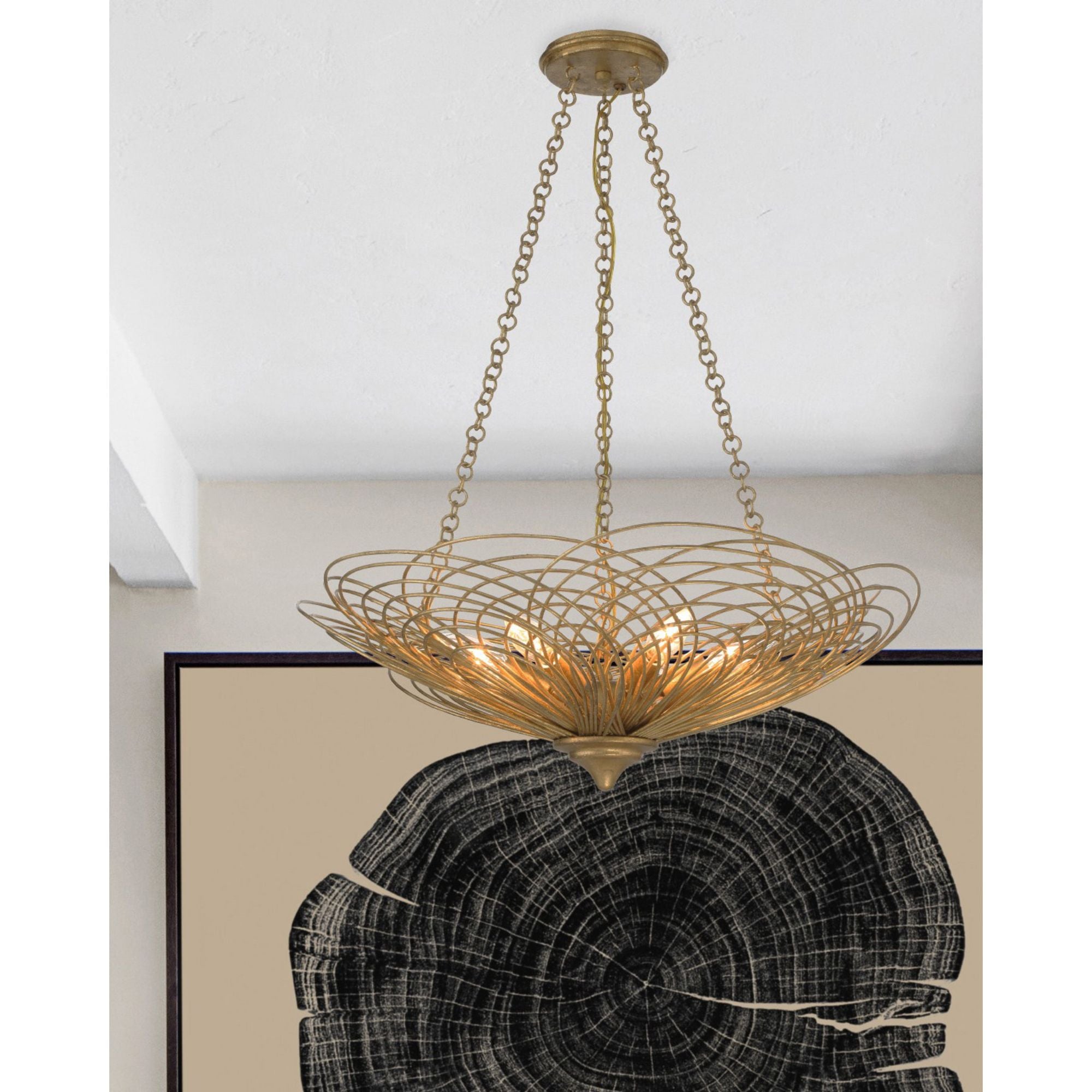 Doral 24'' Renaissance Gold Chandelier Gold 24"W x 10"H x 24"D
