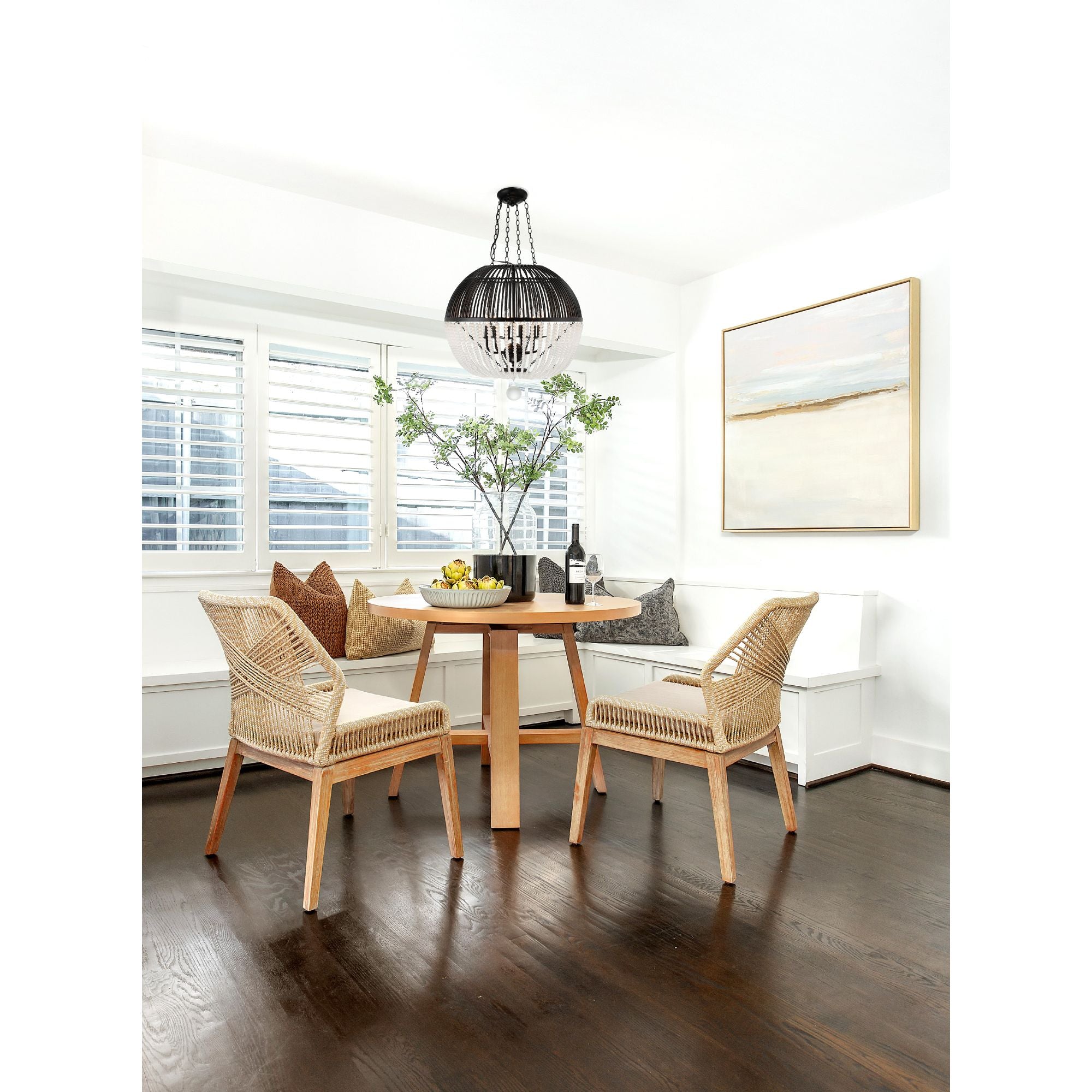 Duval 21'' Matte Black Pendant Black 21"W x 22.5"H x 21"D