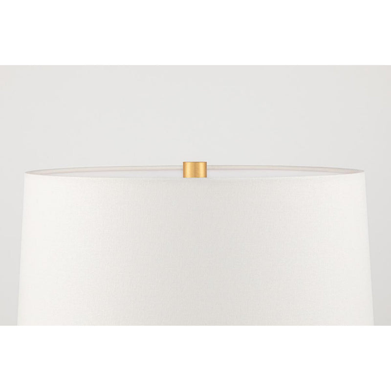 Naomi 1 Light Table Lamp in White Lustro/Gold Leaf Combo