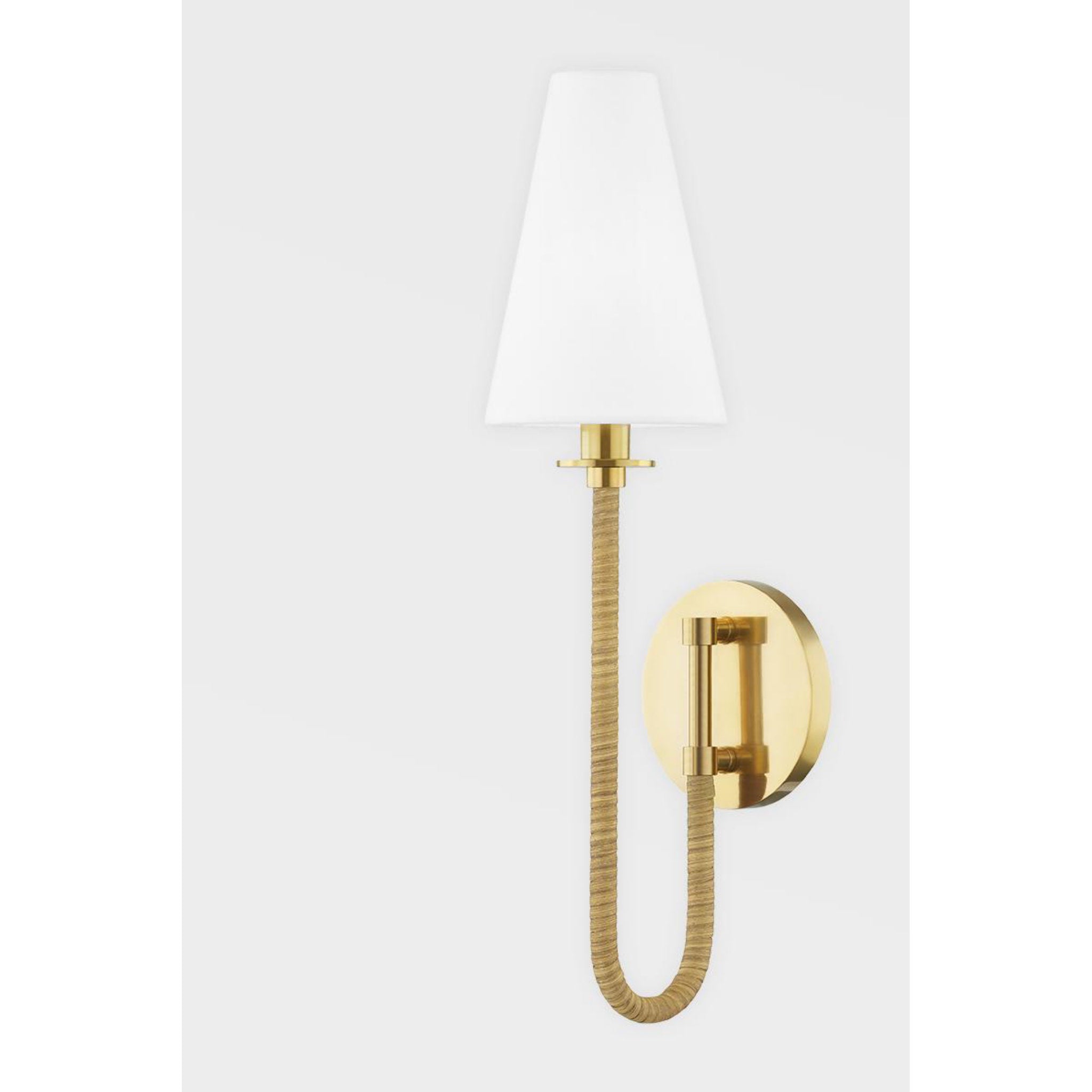 Ripley 1 Light Wall Sconce in Aged Brass