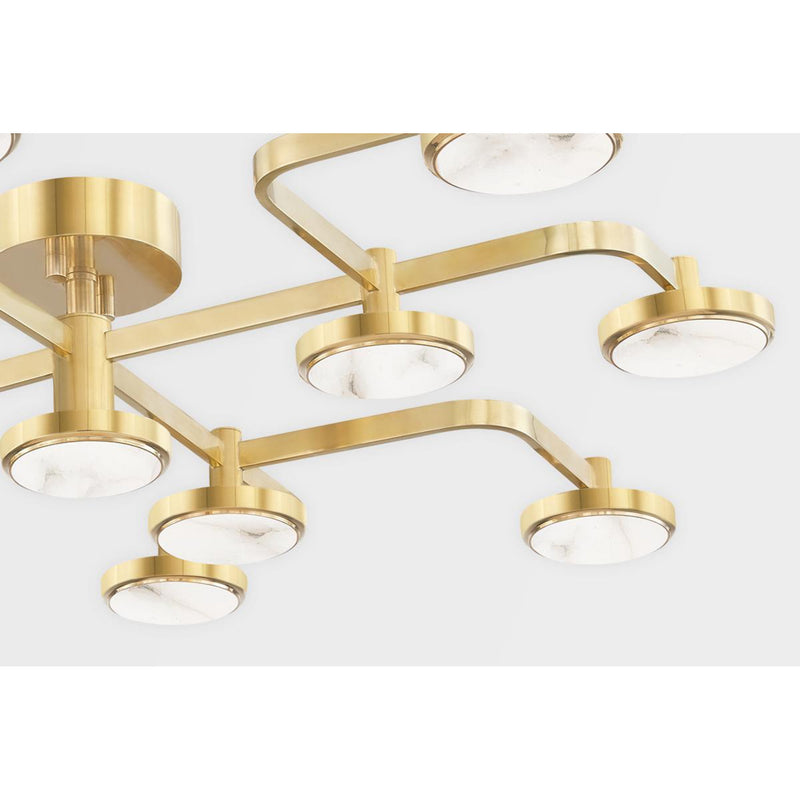 Meander 5 Light Bath and Vanity in Aged Brass