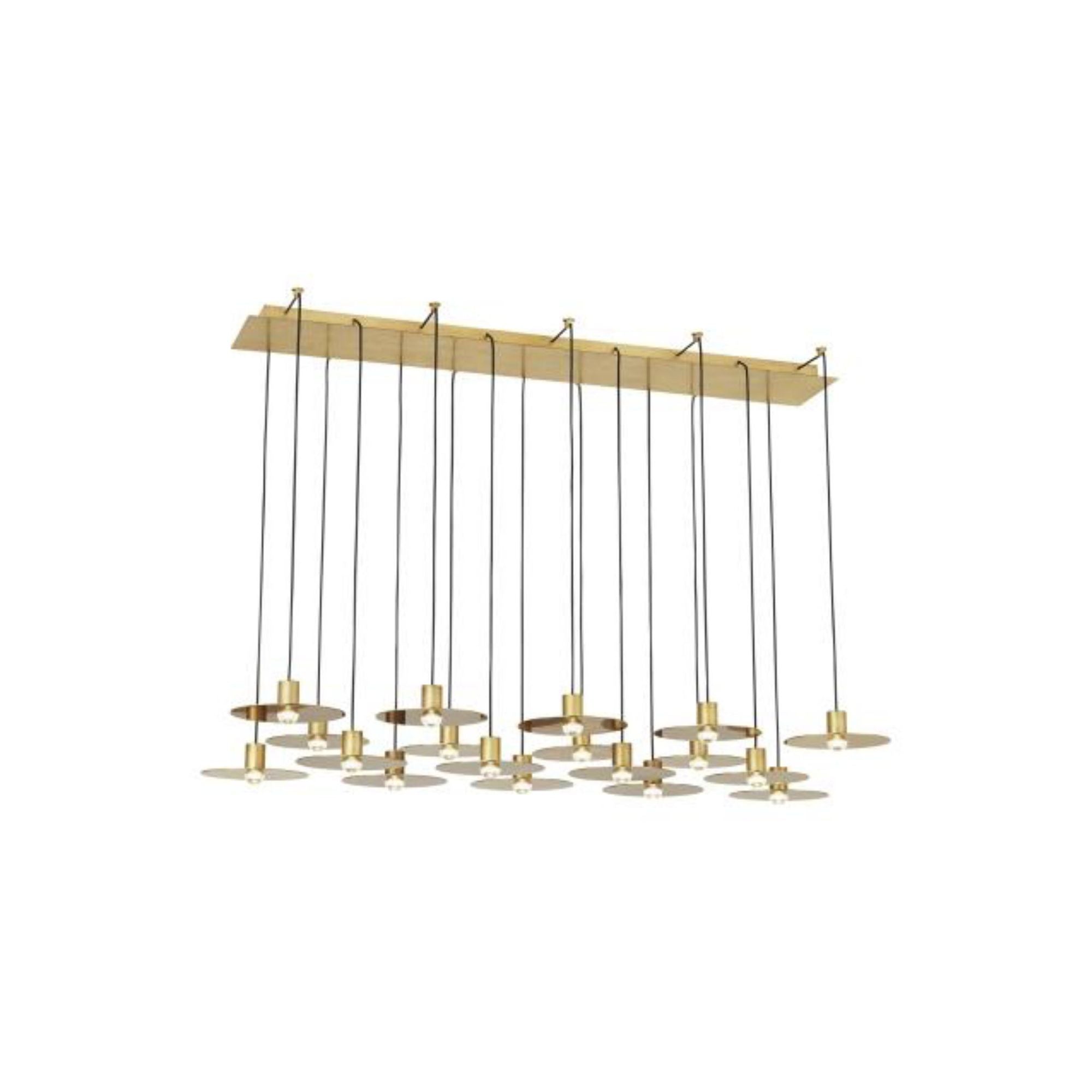 Eaves 18 Light Chandelier ESSENCE 18-Light LED 3000K Natural Brass by Sean Lavin