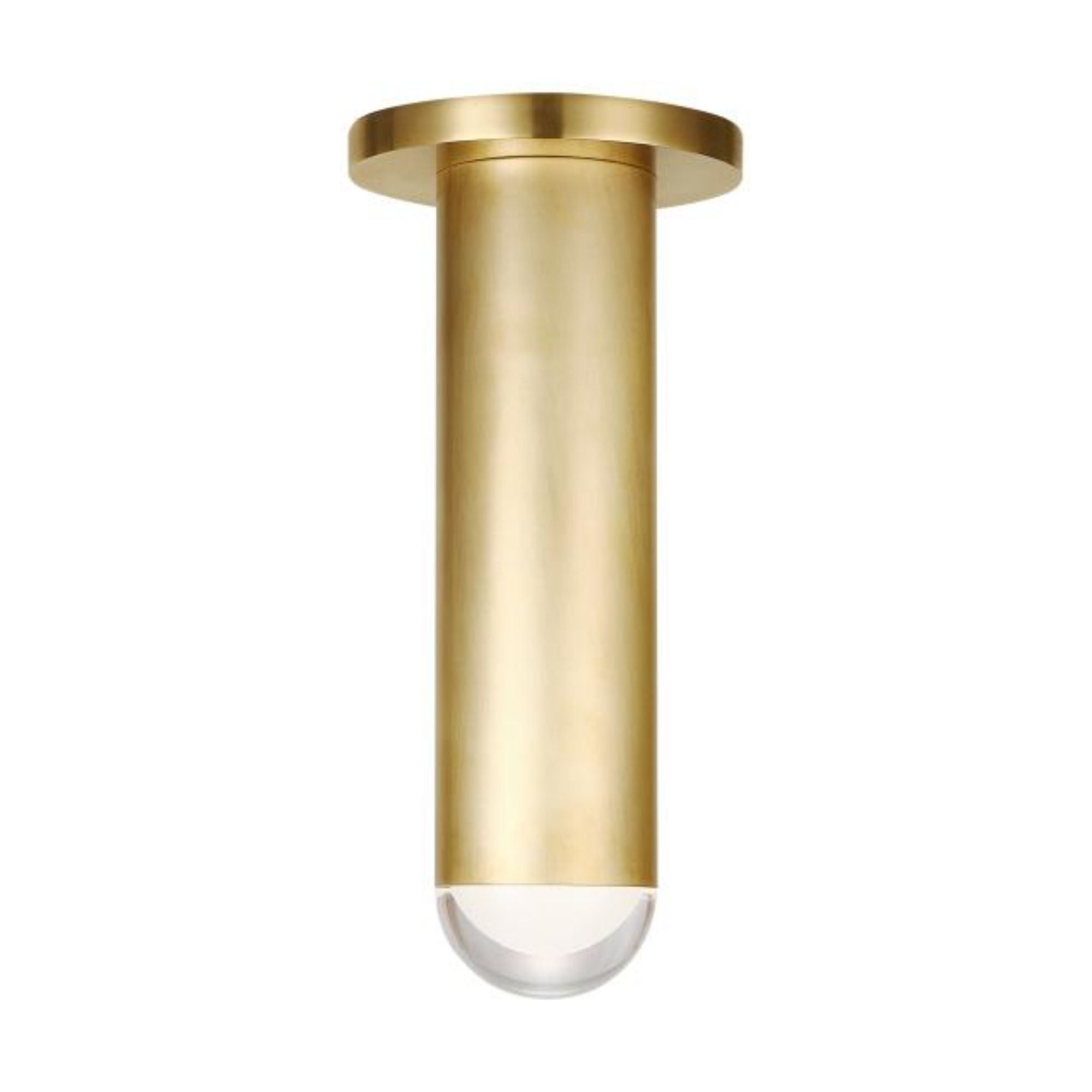 Ebell Medium Flush Mount Flush & Semi-Flush Mount 1-Light LED 2700K Natural Brass by Kelly Wearstler