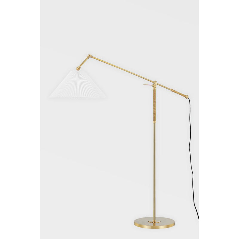 Dorset 1 Light Pendant in Aged Brass by Mark D. Sikes