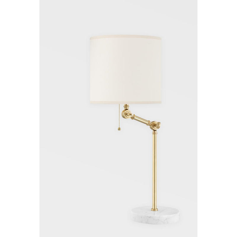 Essex 1 Light Table Lamp in Polished Nickel by Mark D. Sikes