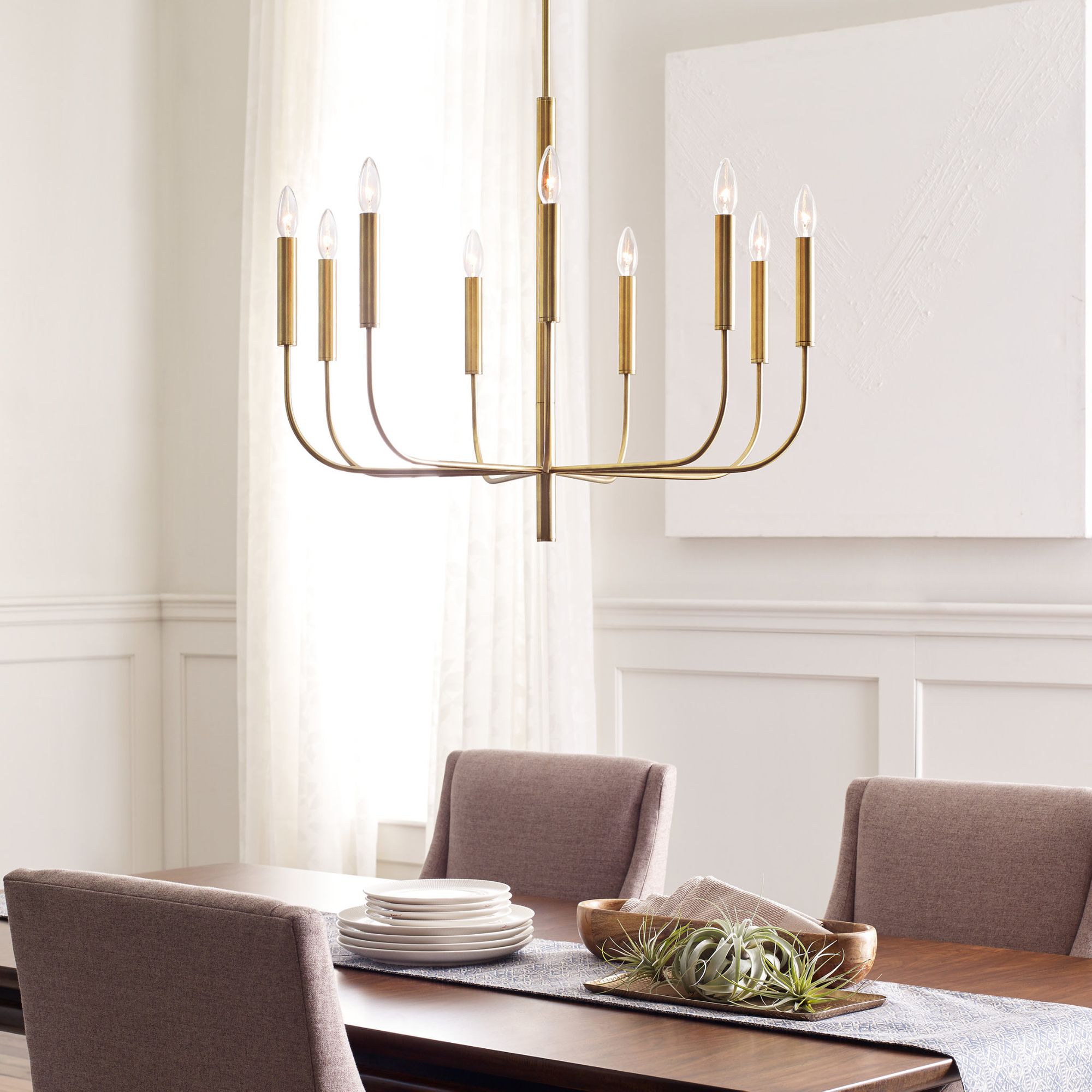 Ellen DeGeneres Brianna Medium Chandelier in Burnished Brass