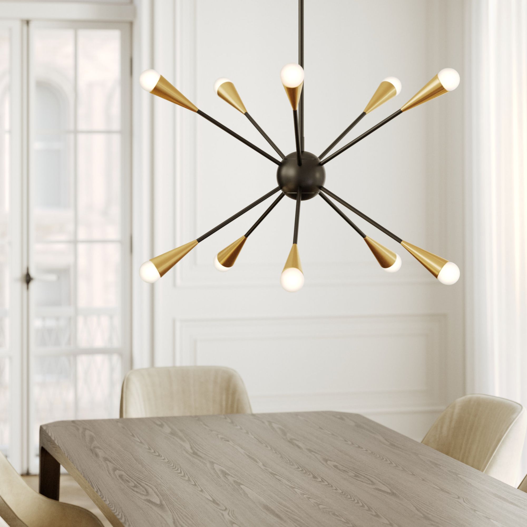 Ellen DeGeneres Jax Medium Chandelier in Midnight Black