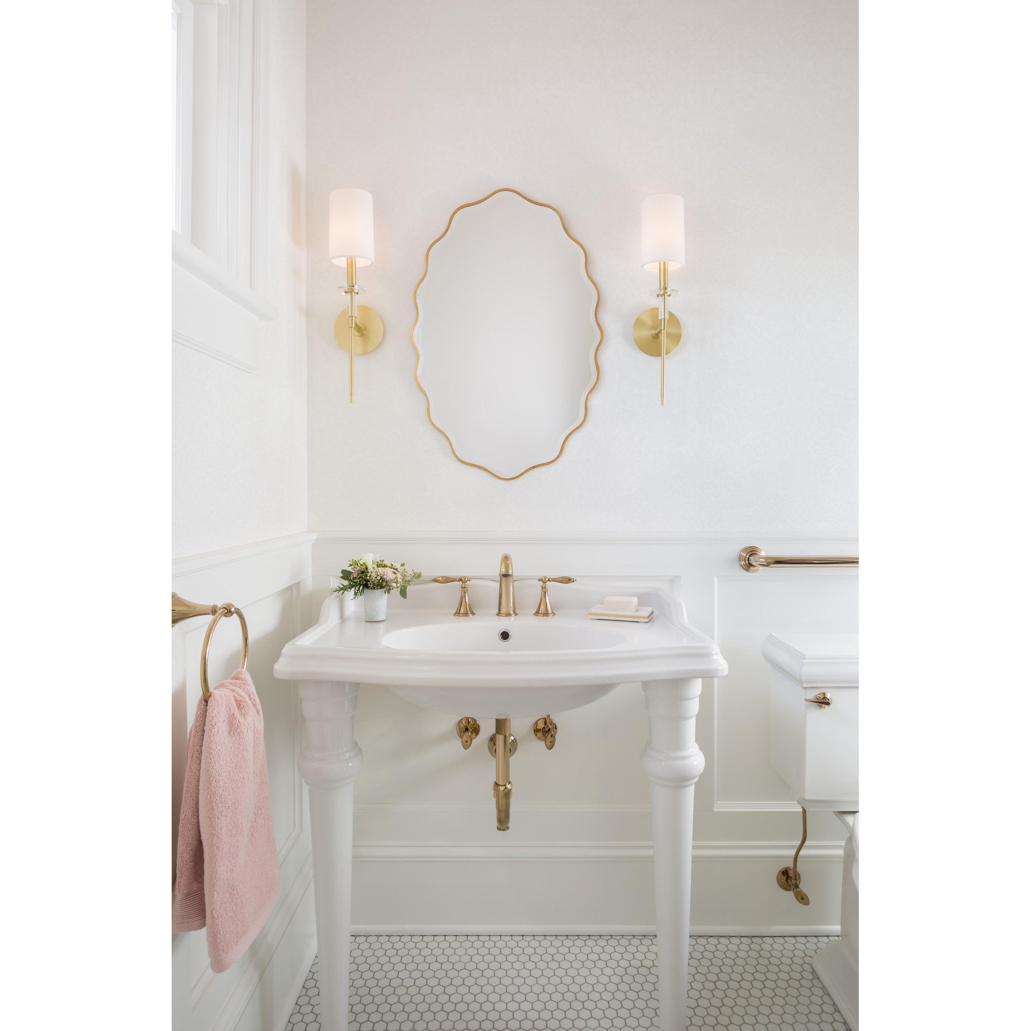 Amherst 1-Light Wall Sconce in  Aged Brass 5L x 5W x 18.75H