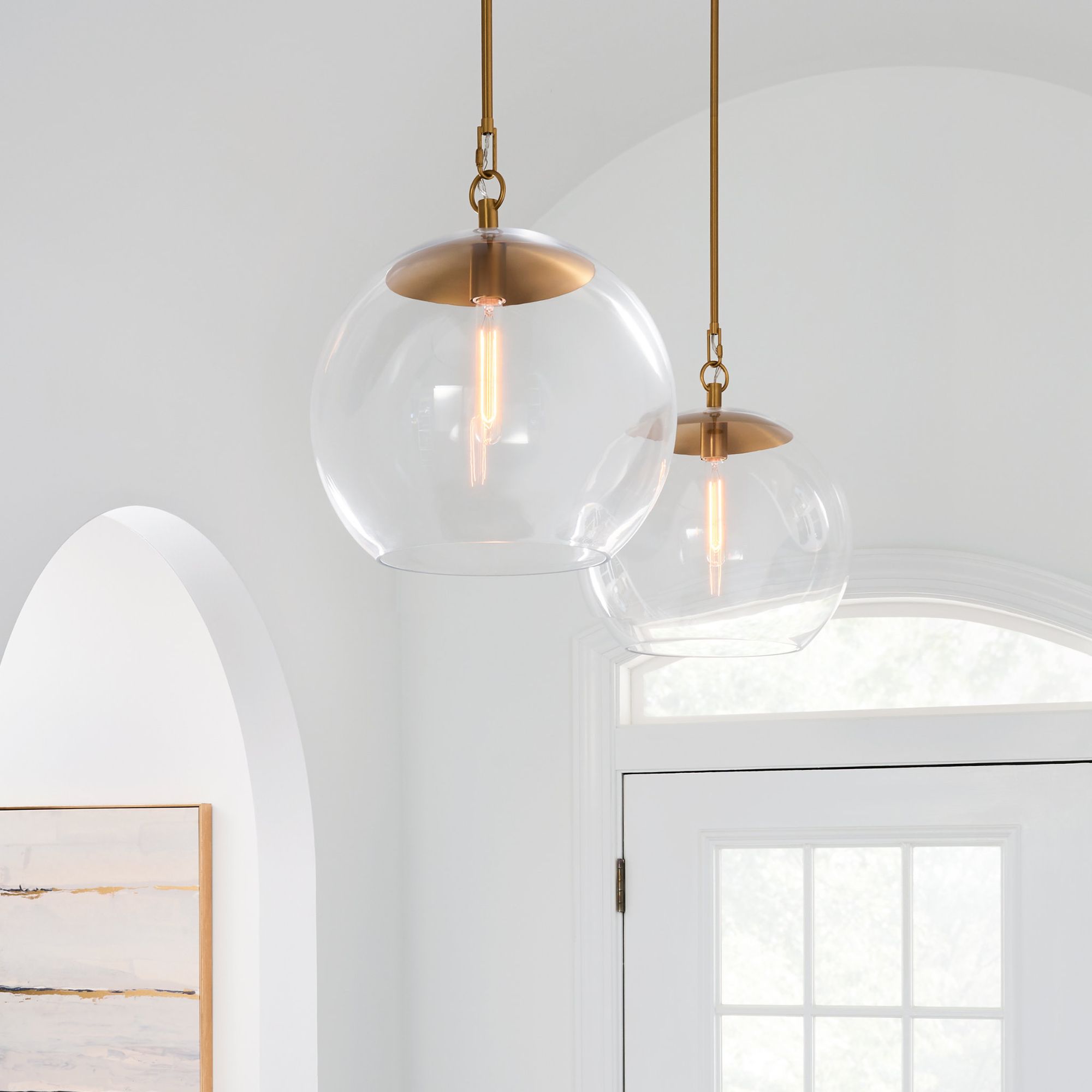 Chapman & Myers Atlantic Round Pendant in Burnished Brass