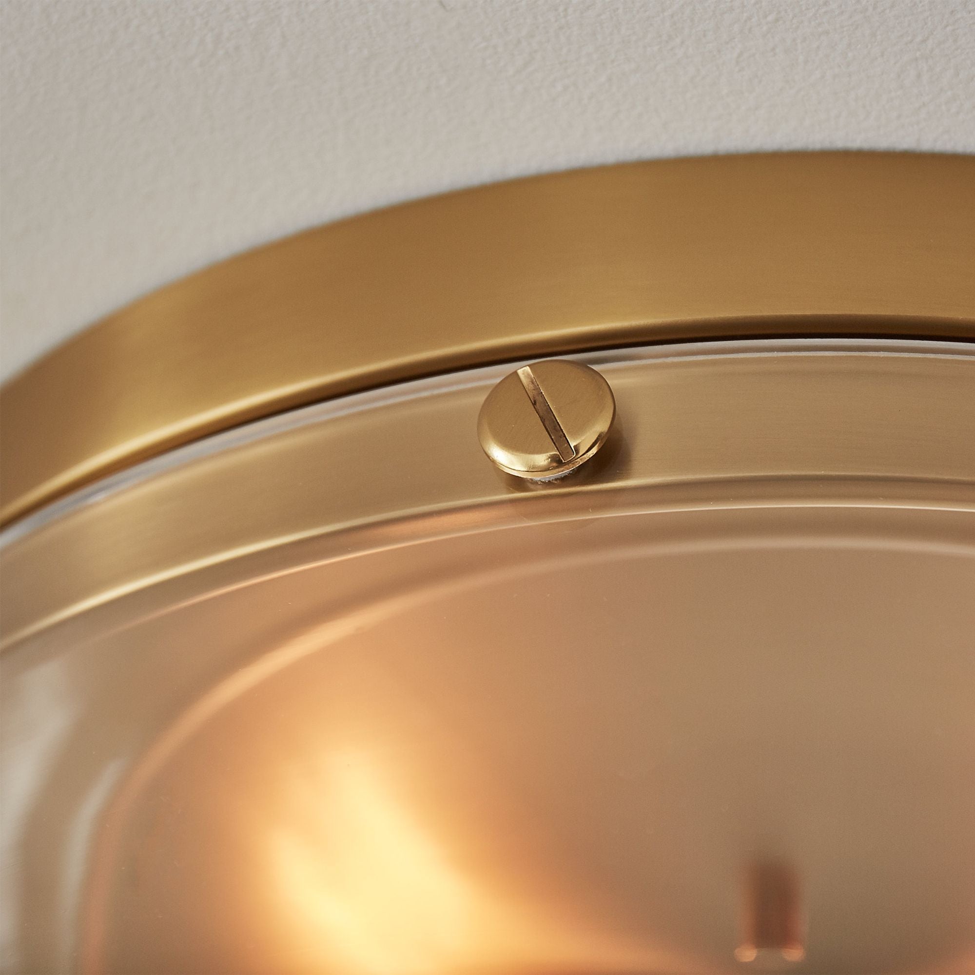 Chapman & Myers Garrett Large Flush Mount in Burnished Brass