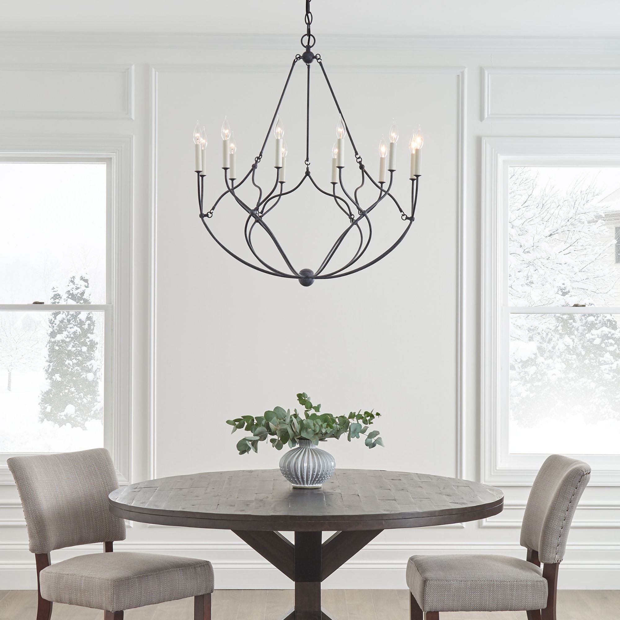 Chapman & Myers Richmond Medium Chandelier in Weathered Galvanized