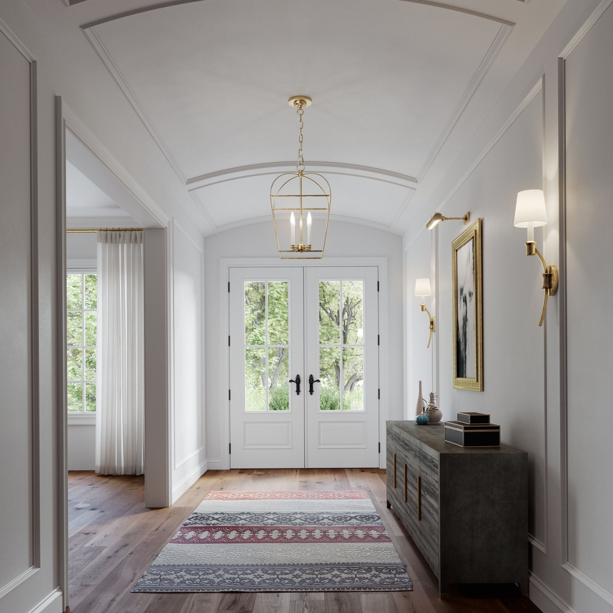 Chapman & Myers Stonington Medium Lantern in Antique Gild