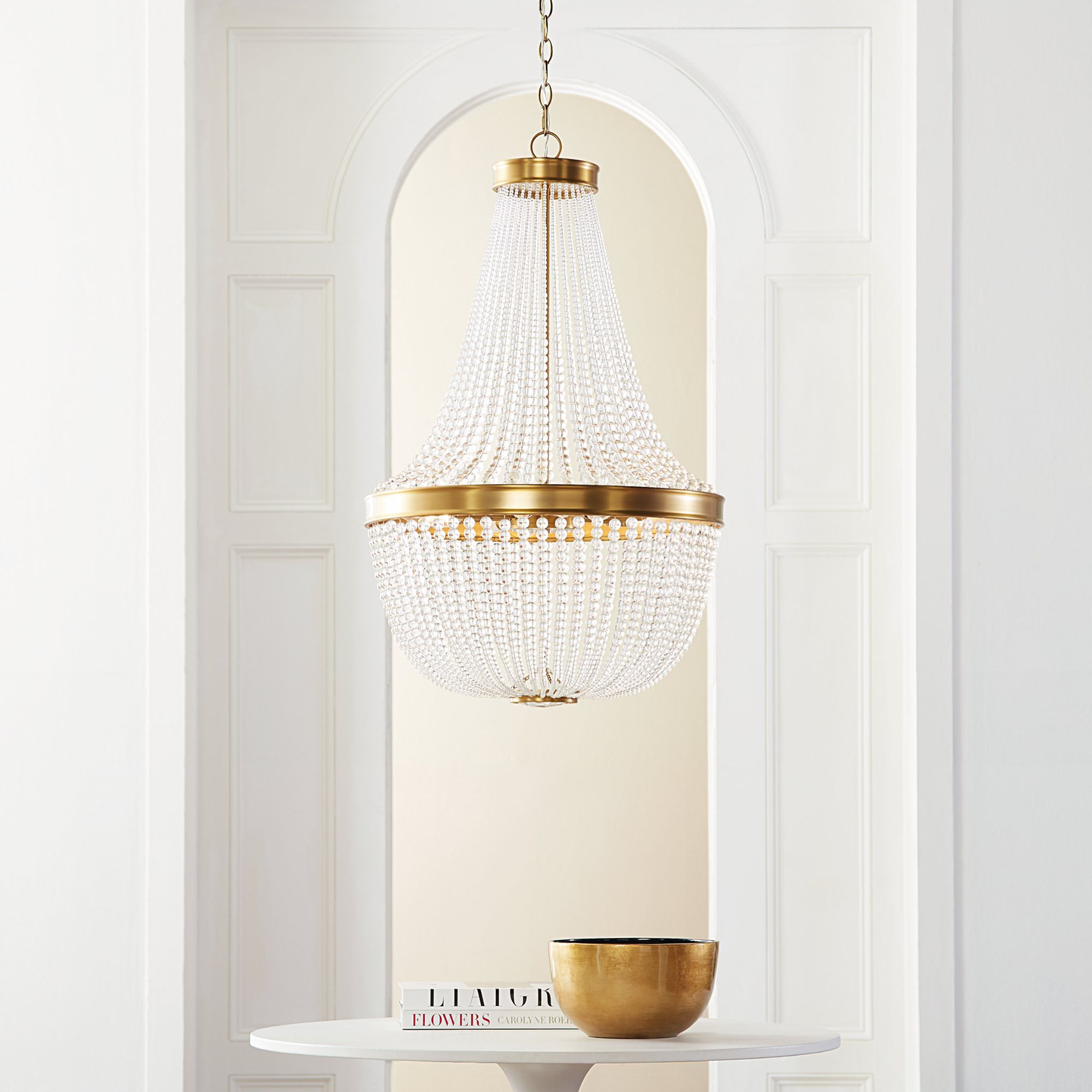 Chapman & Myers Summerhill Medium Chandelier in Burnished Brass