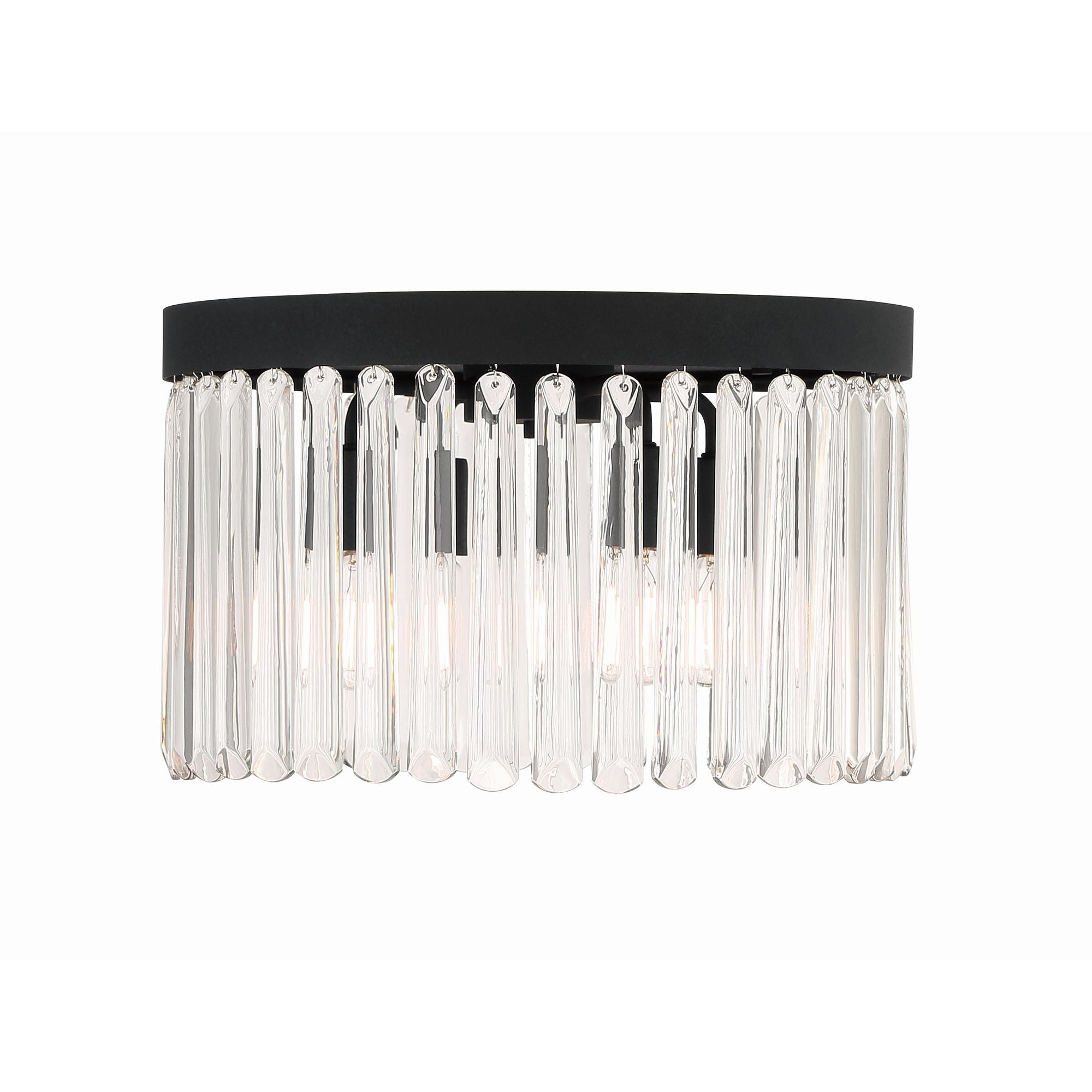 Emory 15'' Black Forged Flush Mount Black 15"W x 9.25"H x 15"D