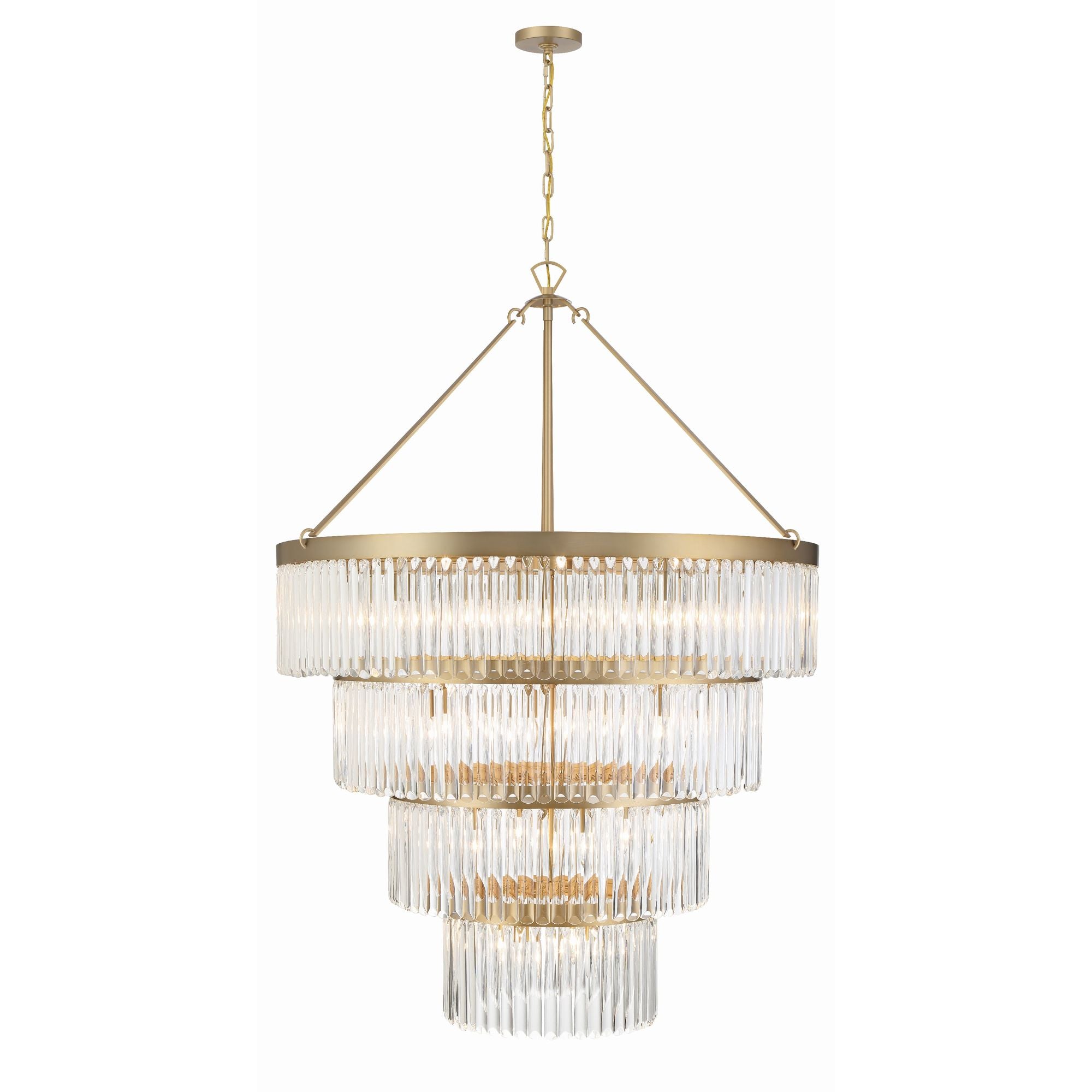 Emory 22 Light Modern Gold Chandelier Clear Glass 40"W x 55.25"H x 40"D
