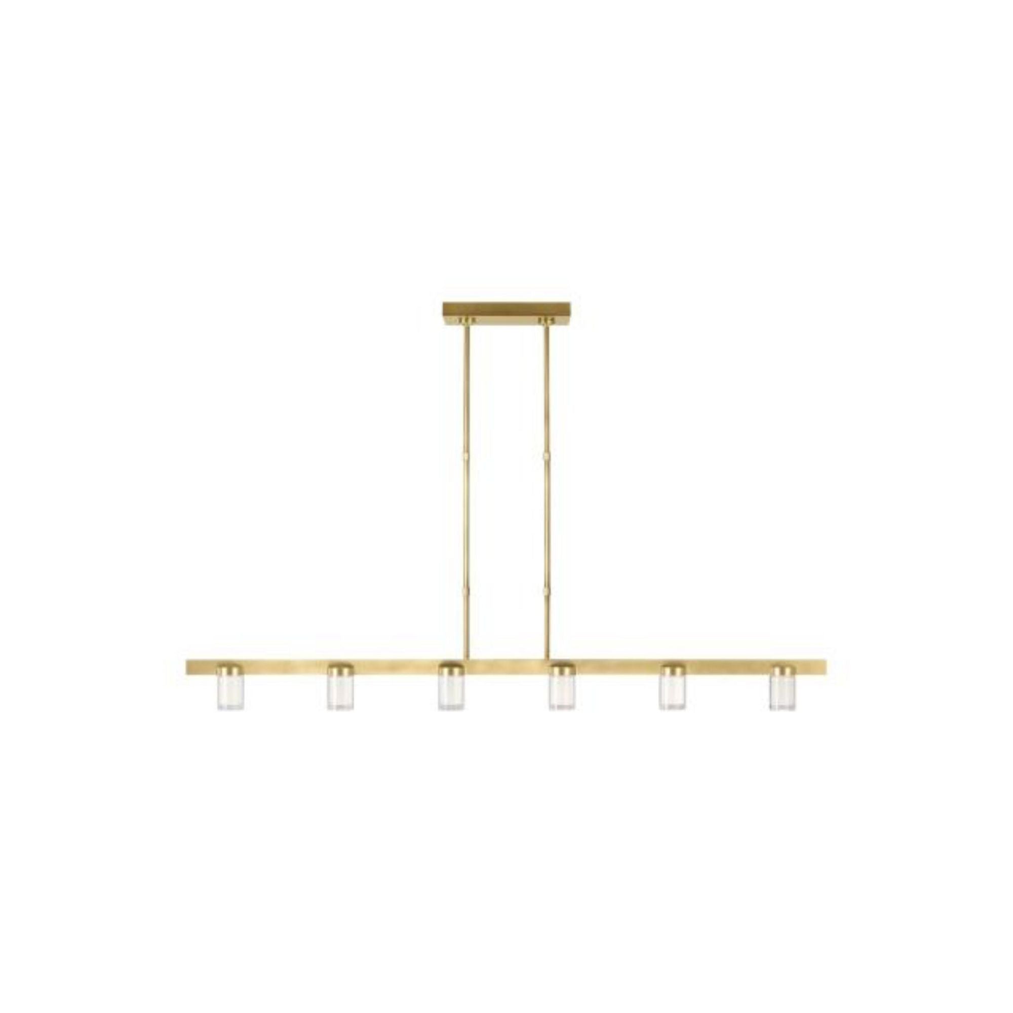 Esfera Large Linear ESSENCE 6-Light LED 2700K Natural Brass by Kelly Wearstler
