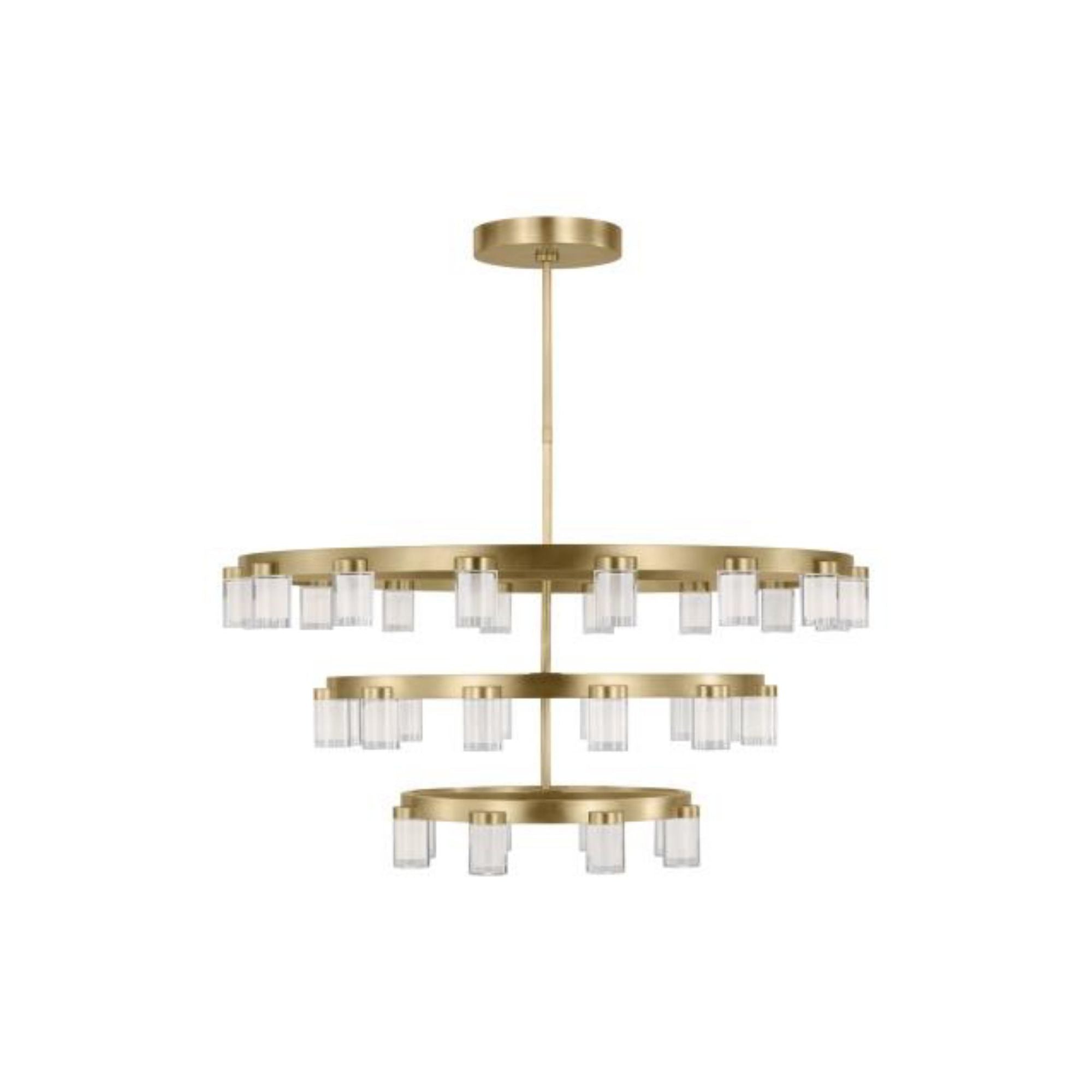 Esfera Three Tier X-Large Chandelier Chandeliers 36-Light 2700K Natural Brass by Kelly Wearstler