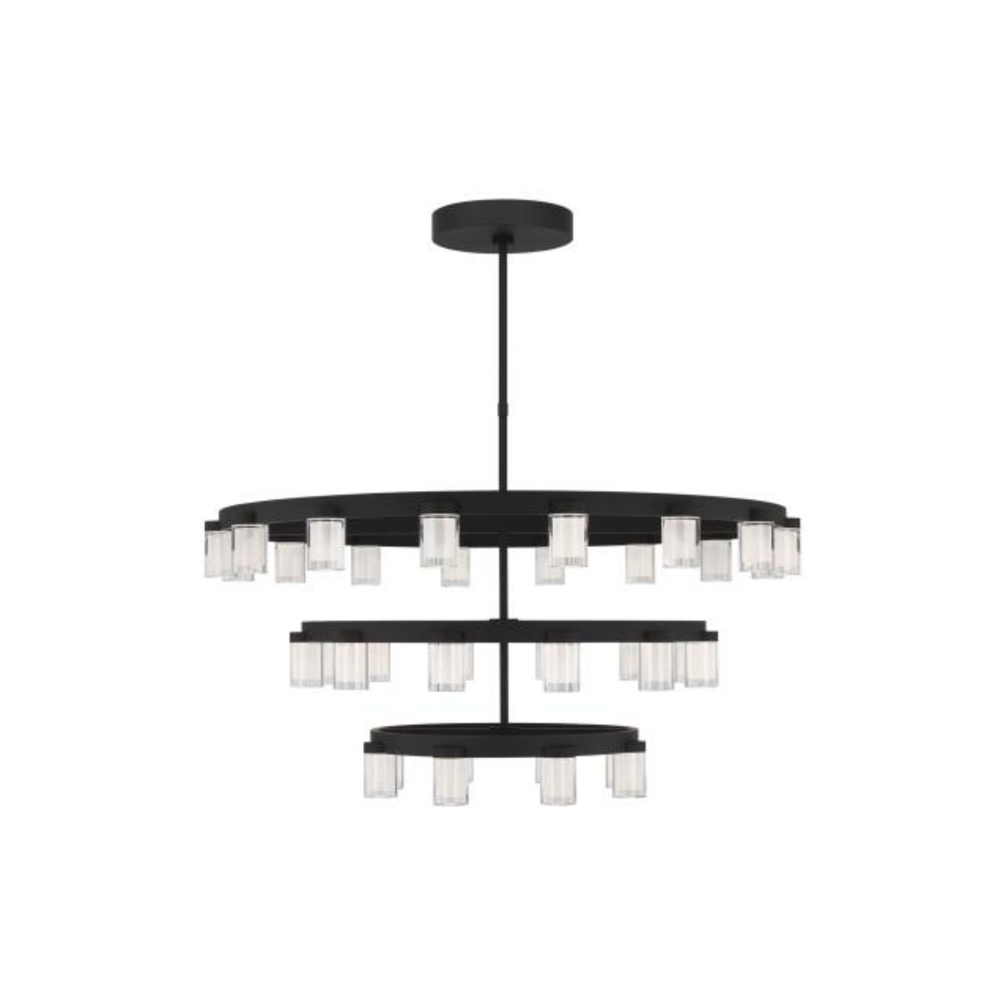 Esfera Three Tier X-Large Chandelier Chandeliers 36-Light 2700K Nightshade Black by Kelly Wearstler