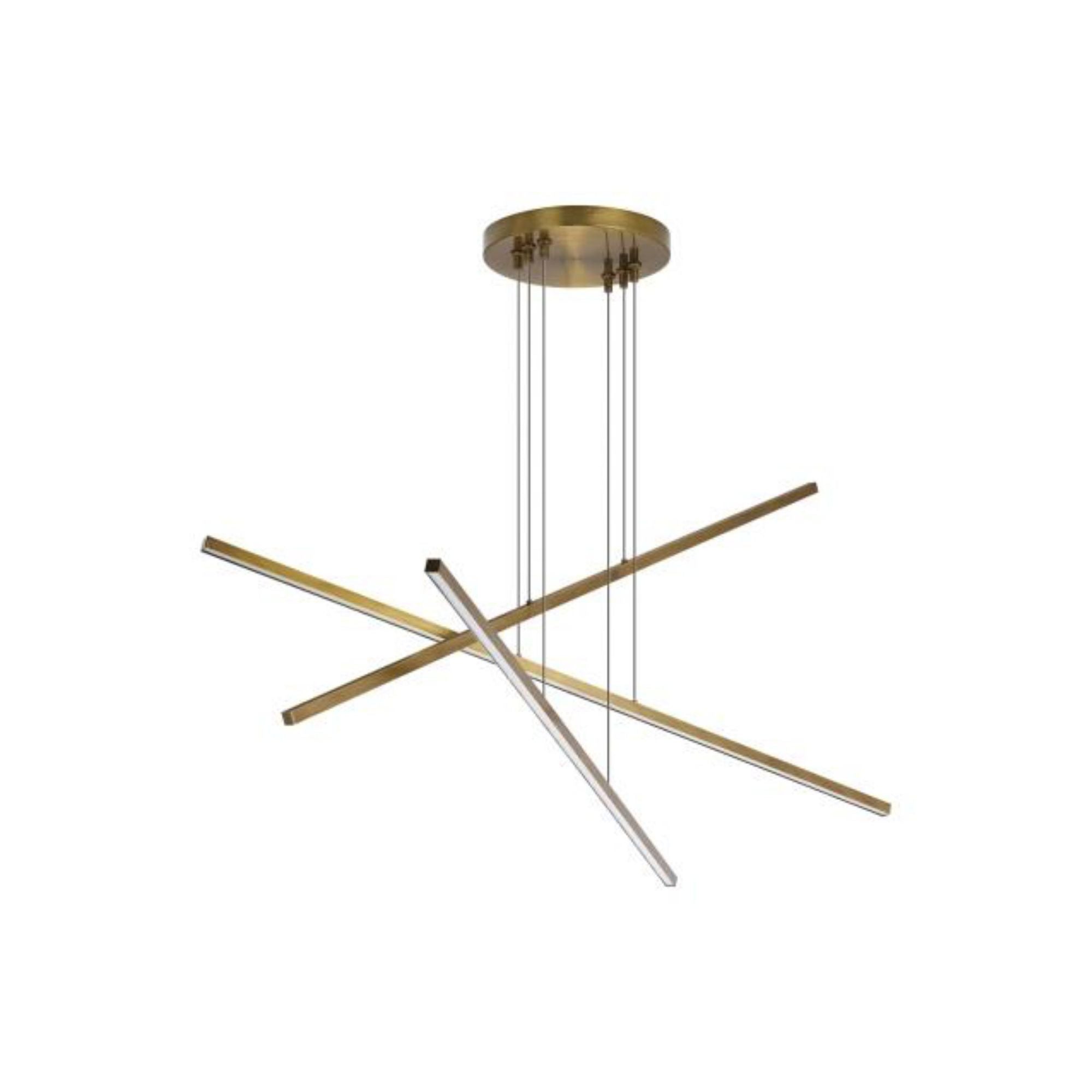 Essence Trio Linear Linear Suspension 3-Light LED 3000K Aged Brass