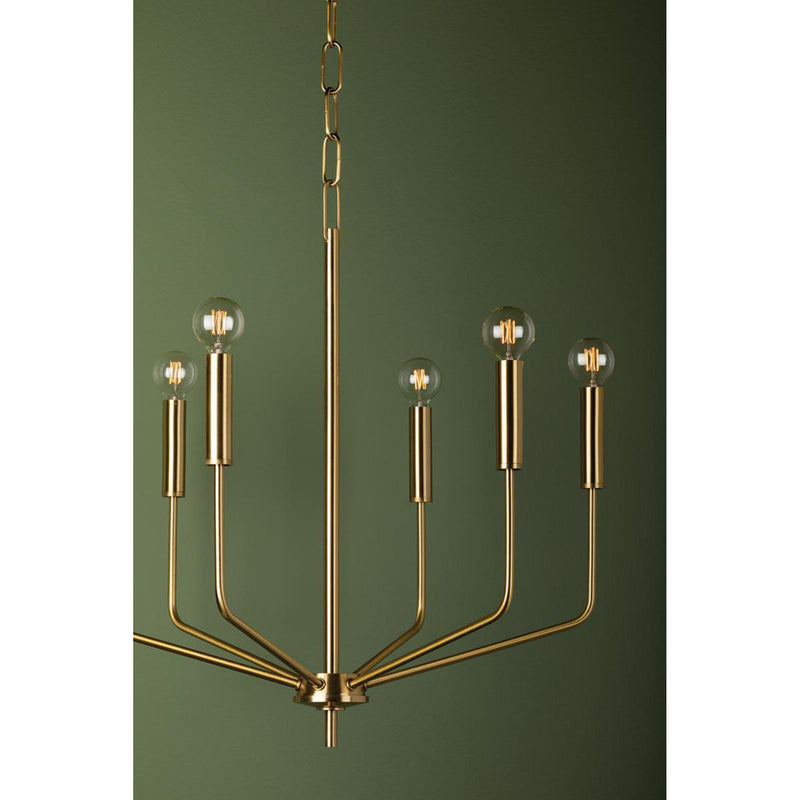 Bailey 8 Light Chandelier in Polished Nickel