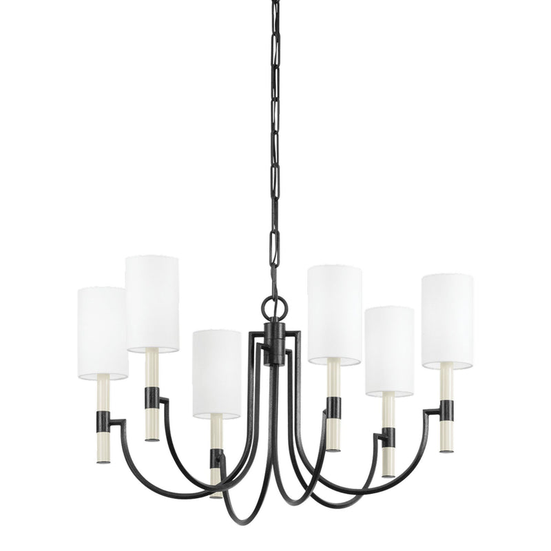 Gustine 6 Light Chandelier in Forged Iron