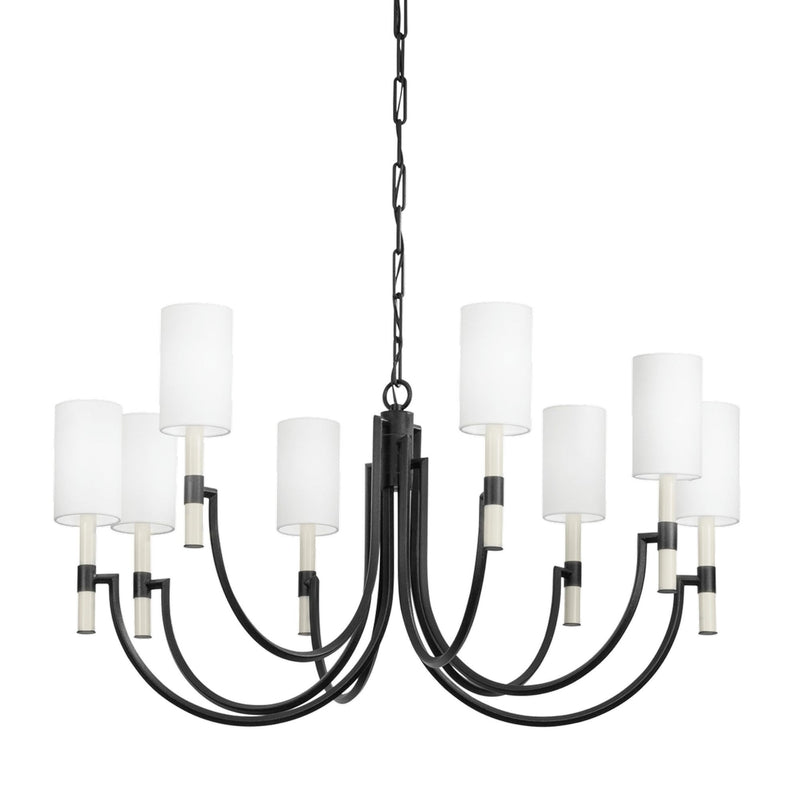 Gustine 8 Light Chandelier in Forged Iron