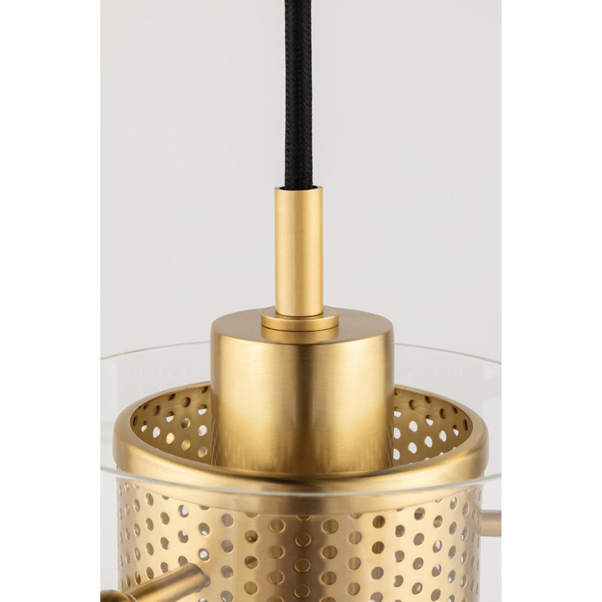 Elanor 1-Light Pendant in  Aged Brass 29.75L x 5.5W x 8.75H