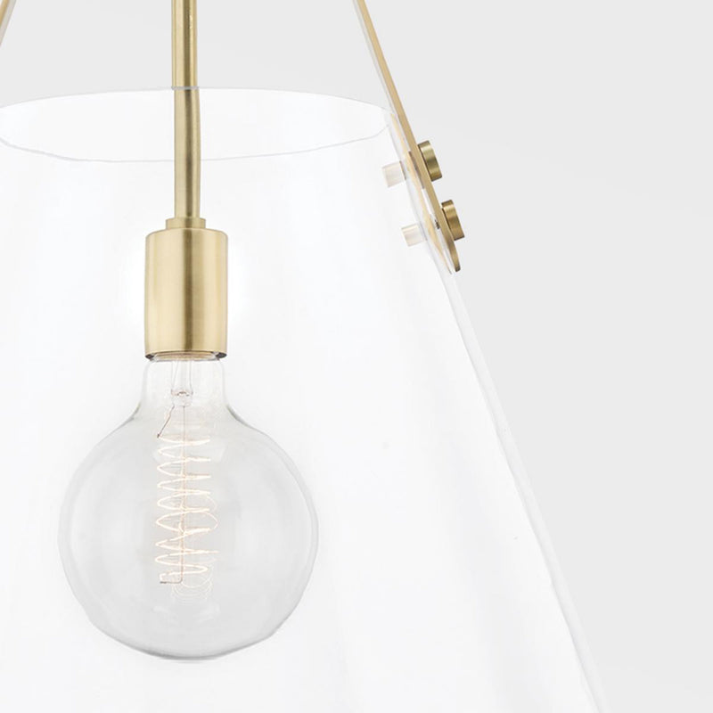 Karin 1 Light Pendant in Polished Nickel