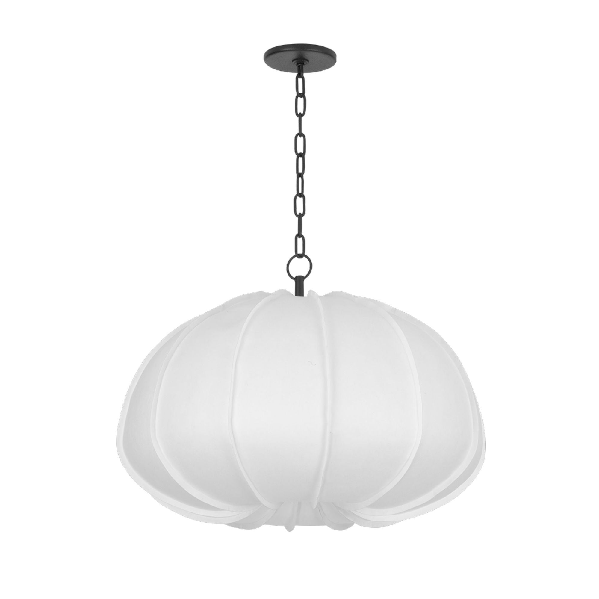 Bayu 1-Light Pendant in Forged Iron 26W x 17H