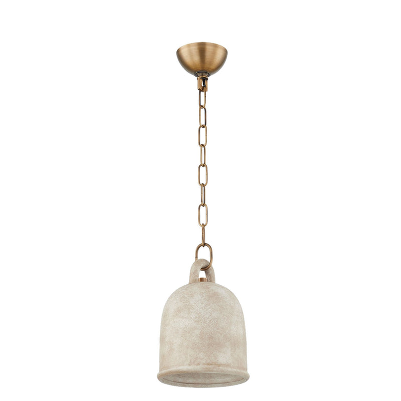 Relic 1 Light Pendant in Patina Brass by Lauren Liess