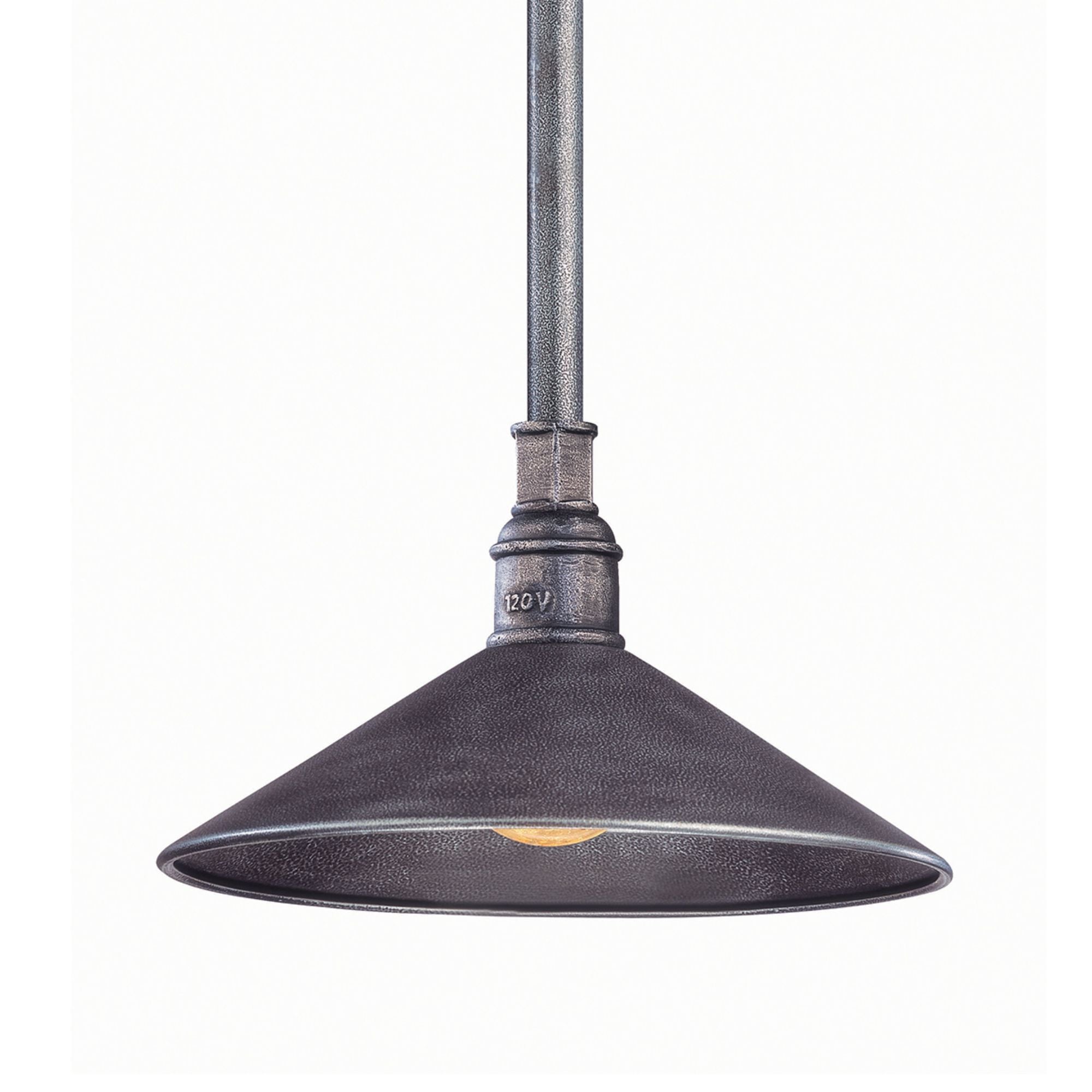 Toledo 1-Light Exterior Pendant in Old Silver 11W x 6.75H