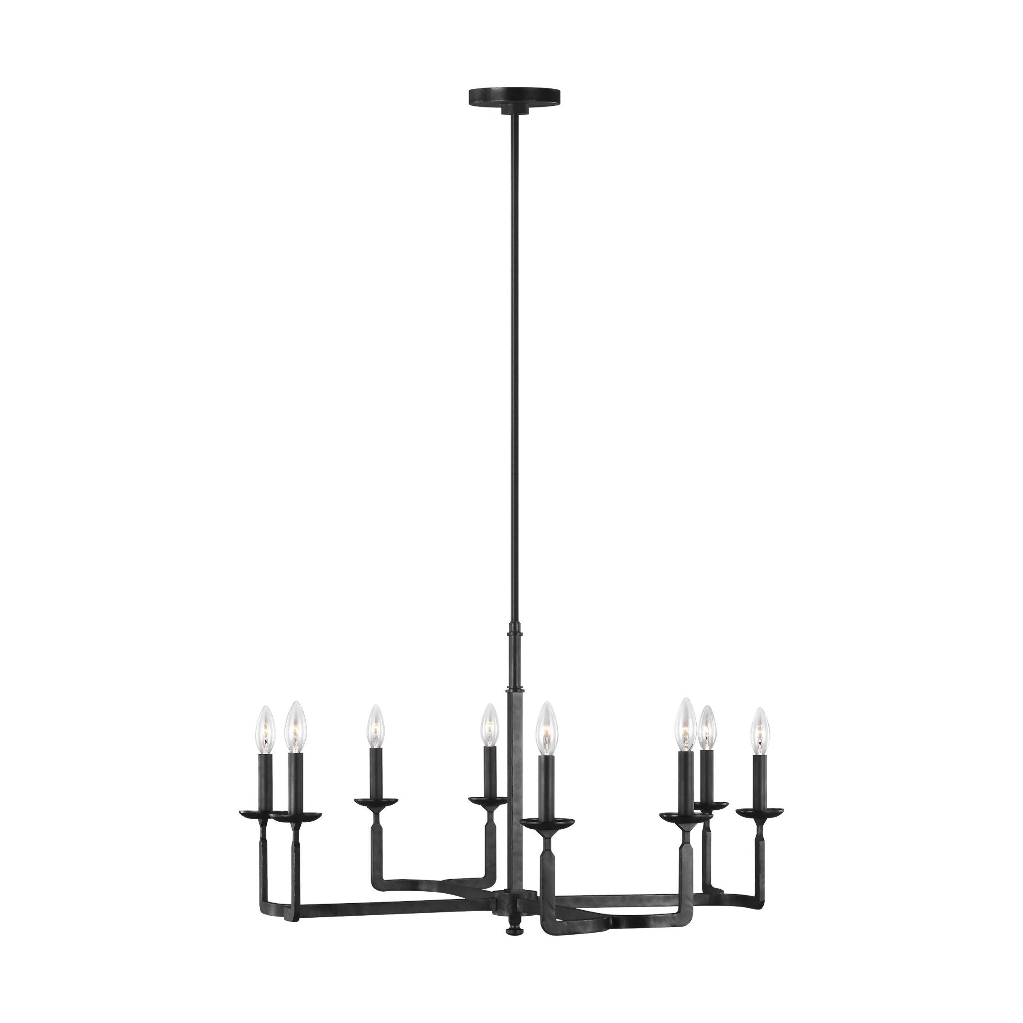 Ansley Medium Chandelier Contemporary/ Modern 32" Width 19.125" Height Steel in Aged Iron