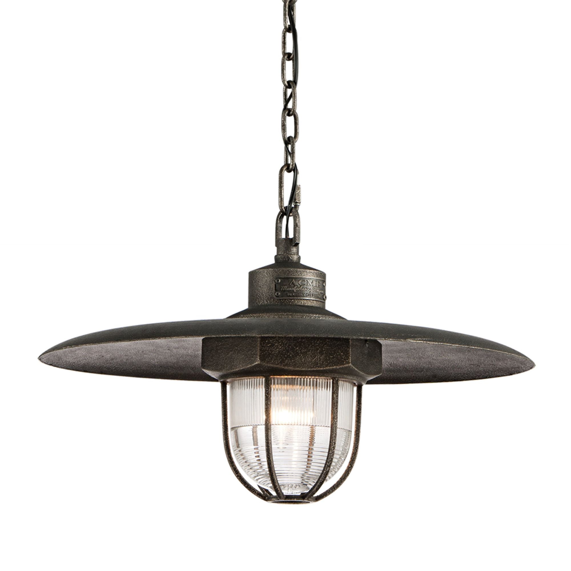Acme Pendant 1-Light LED in  Aged Pewter 22L x 22W x 13H