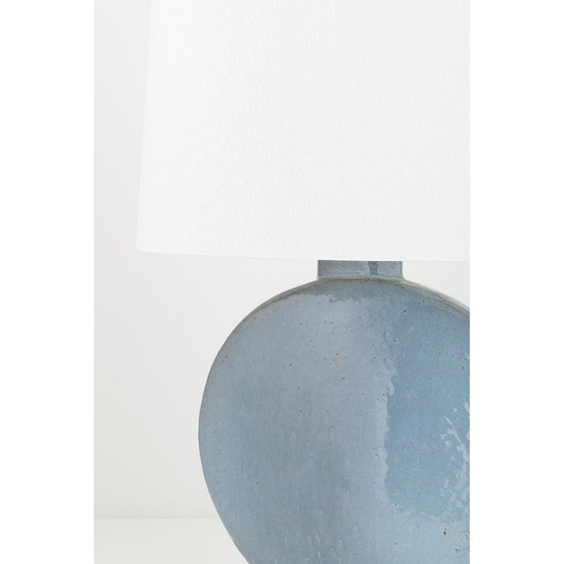 Kimball 1 Light Table Lamp in Aged Brass/gray