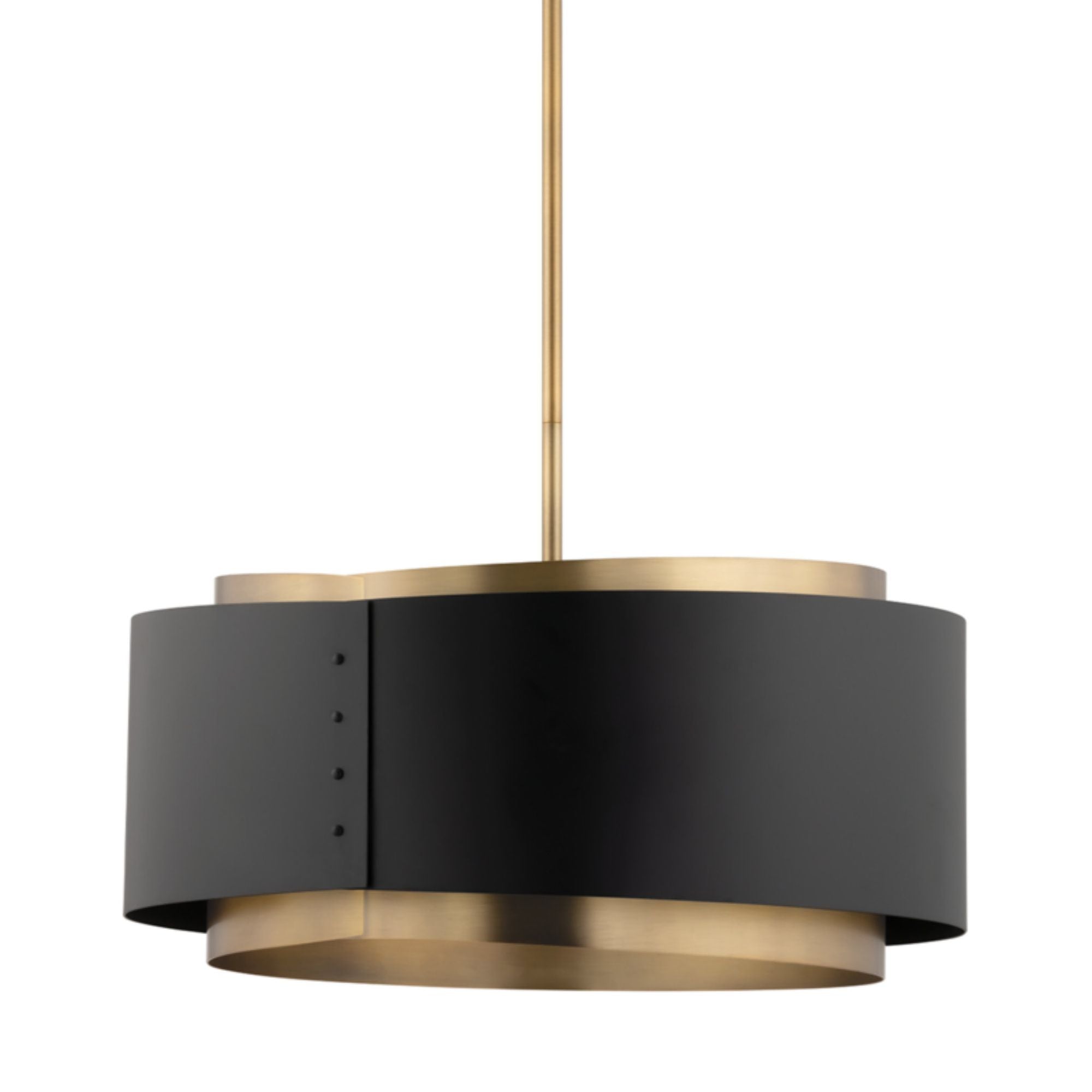 Roux 1 Light Pendant in Patina Brass by Colin King