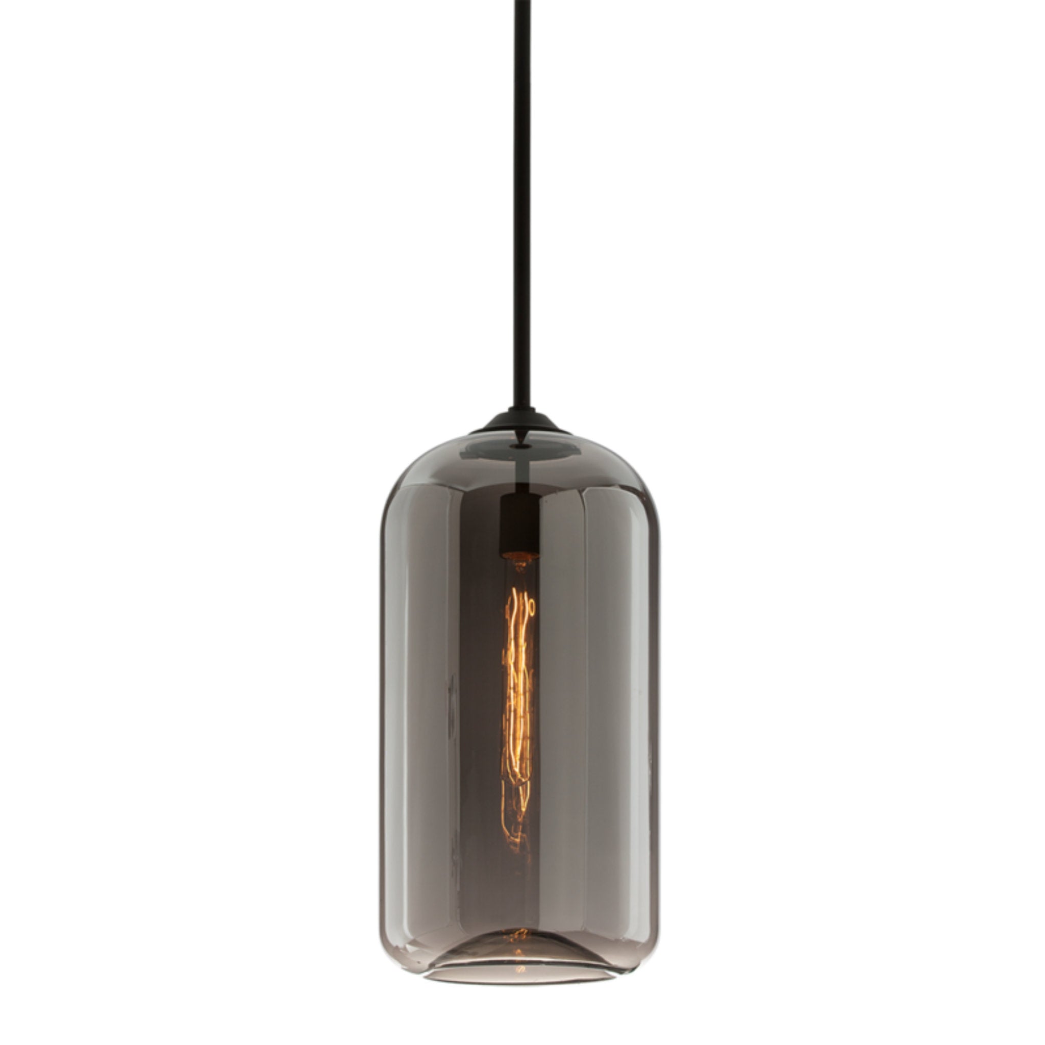 District 1-Light Pendant in Soft Black 10W x 20.75H (F5582-SBK)