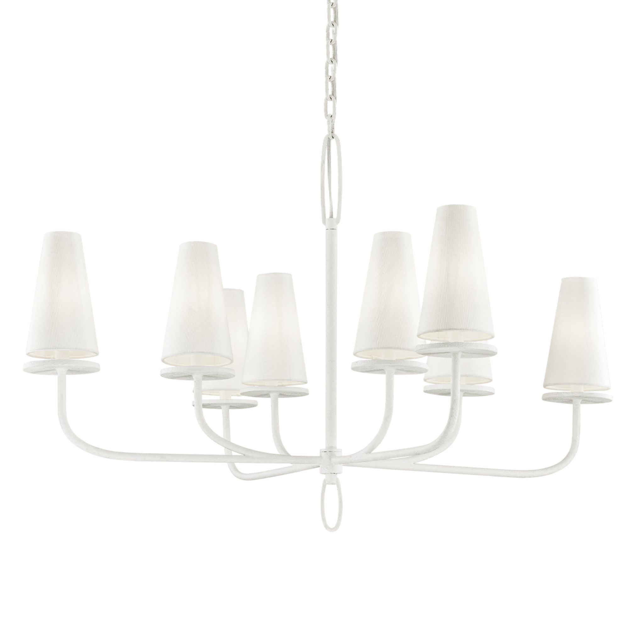 Marcel Chandelier 8-Light LED in  Gesso White 43.25L x 43.25W x 29H