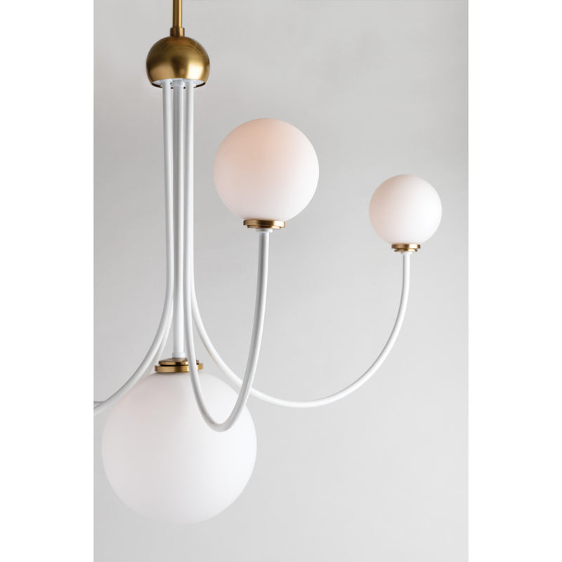 Coco 7 Light Chandelier in Polished Nickel/Black