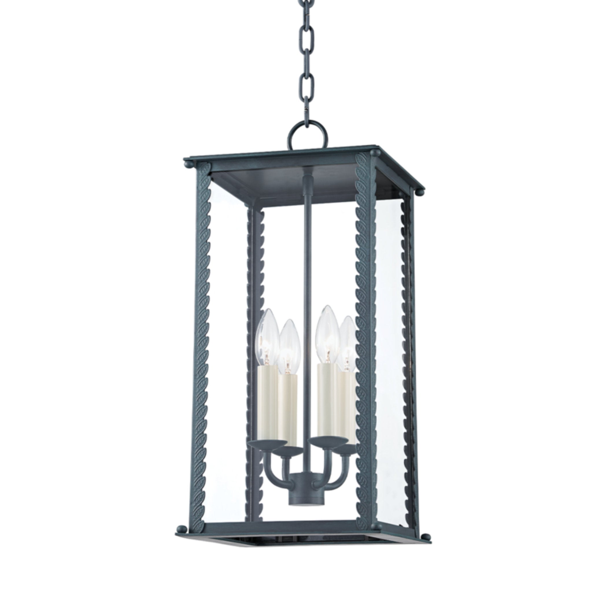 Zuma Lantern 4-Light Outdoor LED in  Verdigris 10L x 10W x 21.25H