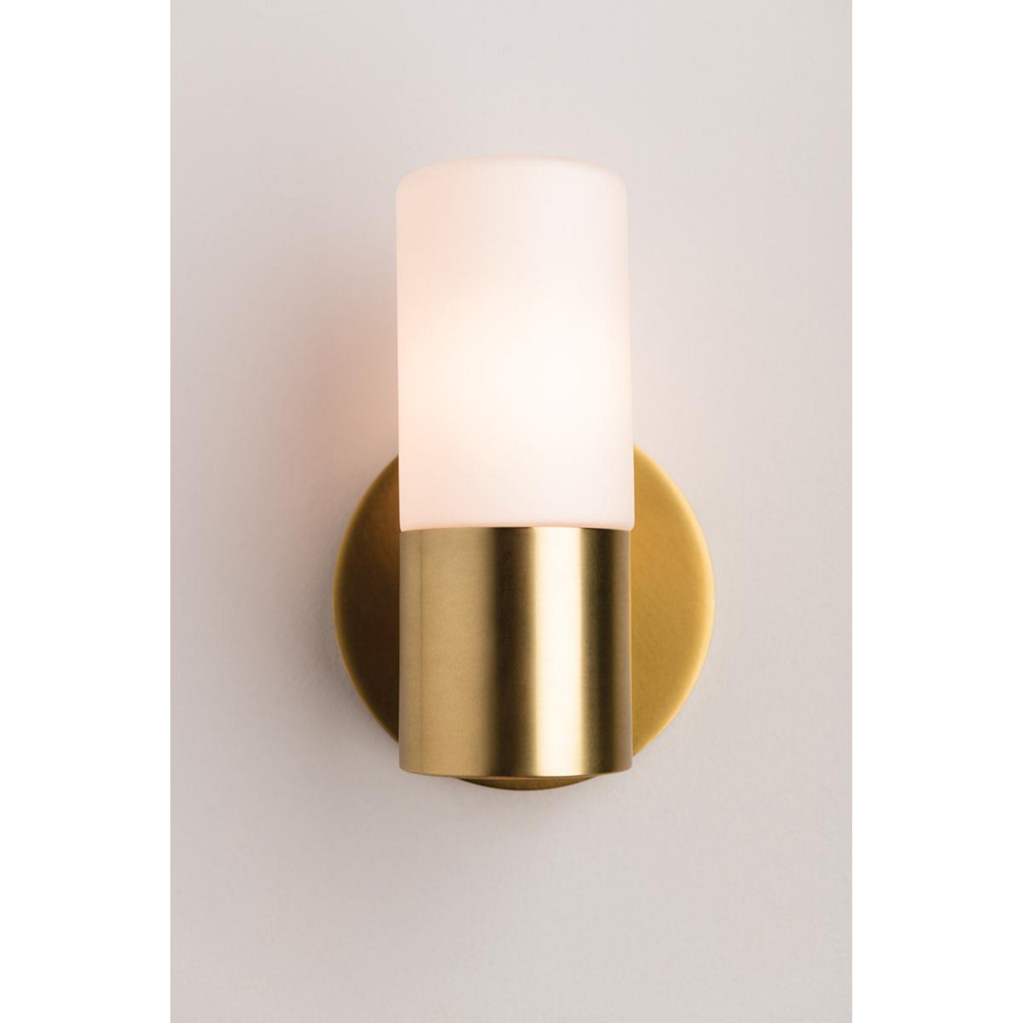 Lola 1 Light Floor Lamp in Aged Brass