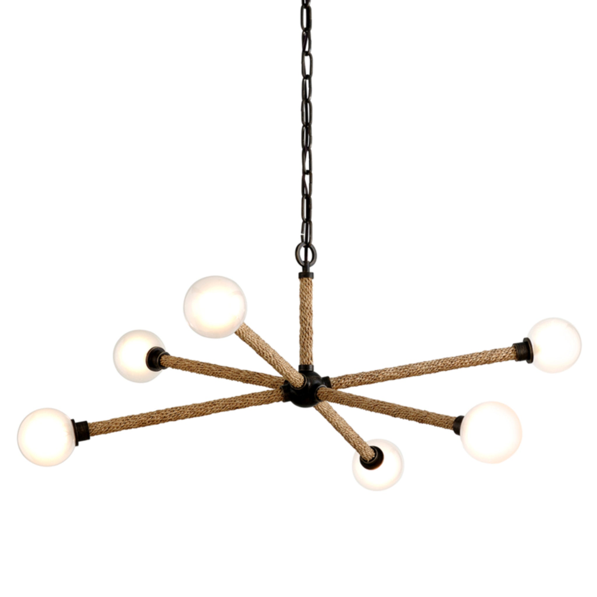 Nomad 6 Light Chandelier in Bronze Foundry Lighting