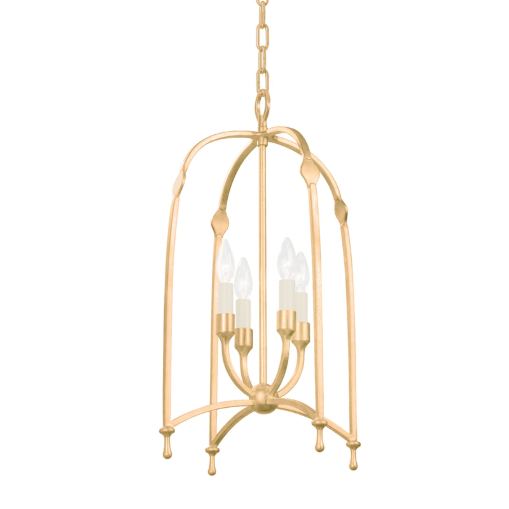 Rhett Lantern 4-Light LED in  Vintage Gold Leaf 15L x 15W x 26.5H