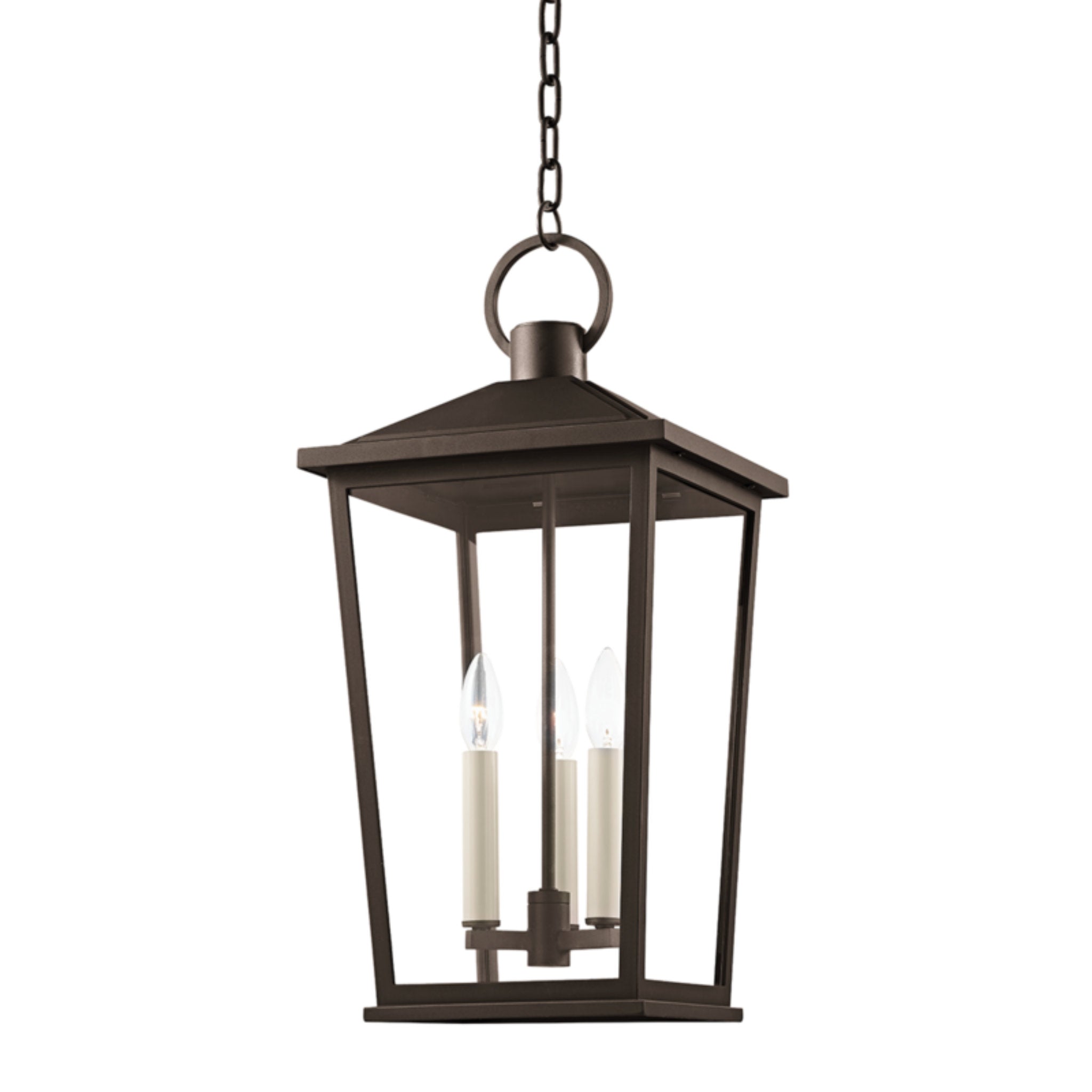 Soren Lantern 3-Light Outdoor LED in  Textured Bronze W/ Hl 11L x 11W x 23.5H