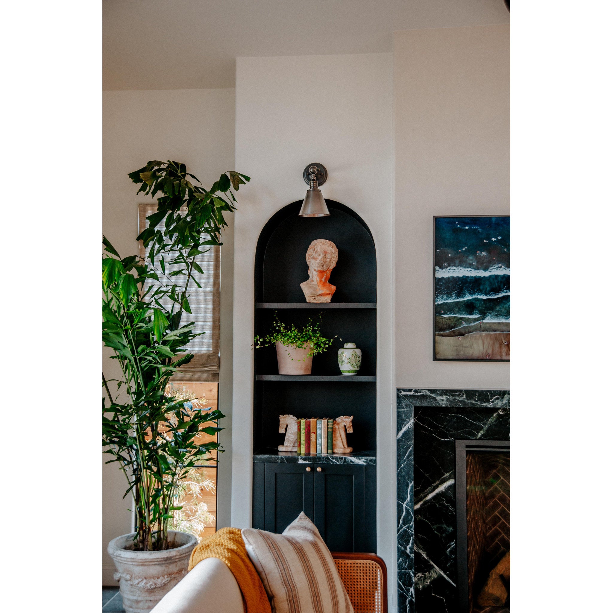 Darien 1-Light Wall Sconce in  Distressed Bronze 8L x 8W x 14H