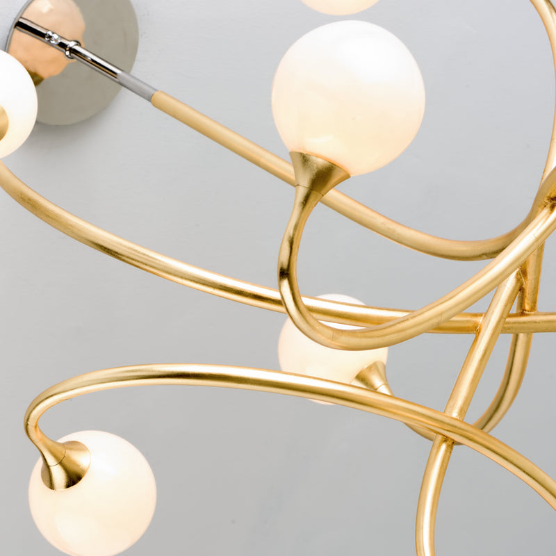 Signature 9 Light Chandelier in Gold Leaf
