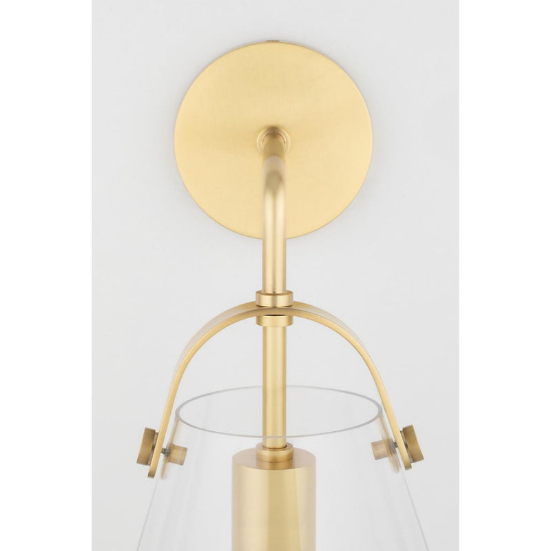 Karin 1 Light Pendant in Aged Brass