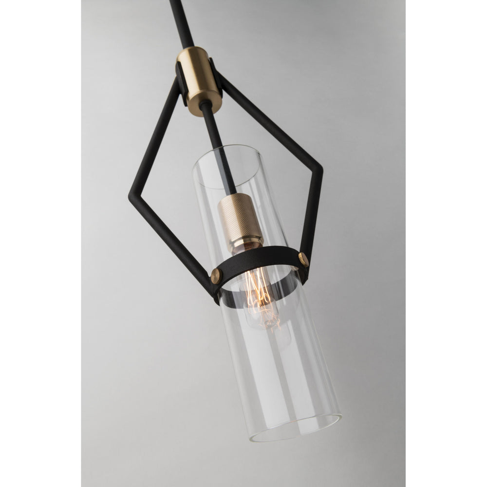 Raef 1-Light Pendant in Textured Bronze 9.5W x 24.25H
