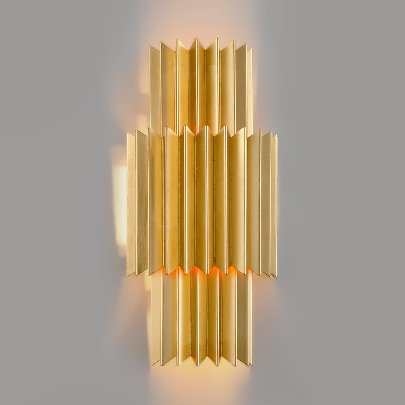 Moxy 2 Light Wall Sconce in Gold Leaf