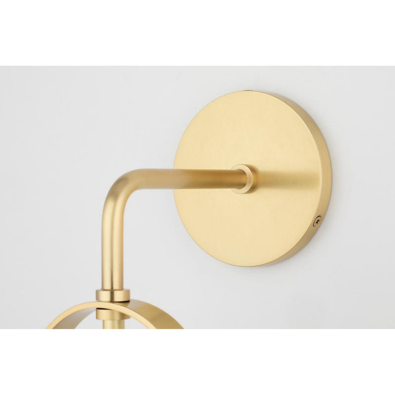 Karin 1 Light Wall Sconce in Polished Nickel
