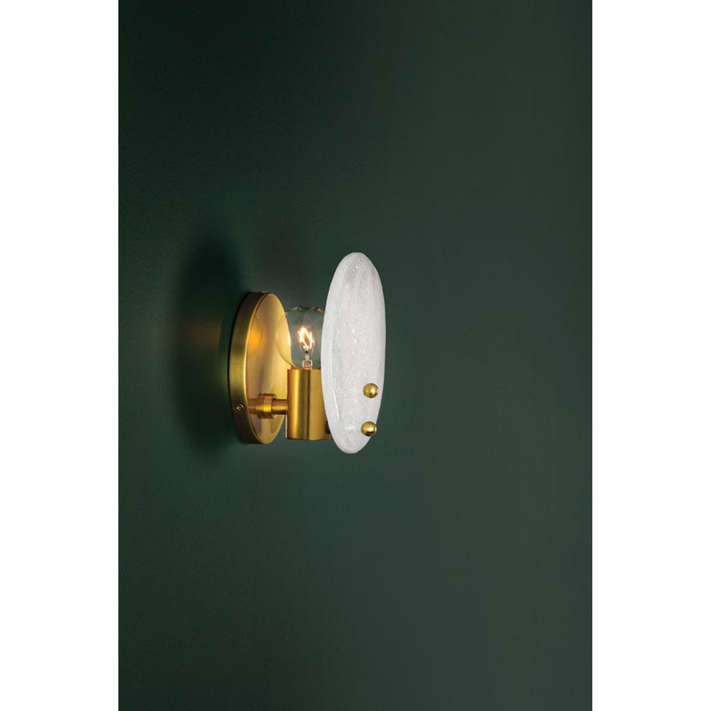 Giselle 1 Light Wall Sconce in Aged Brass